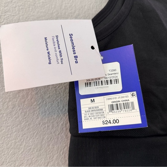 New JoyLab Women’s Seamless Bra Medium Black Onyx - Picture 7 of 13